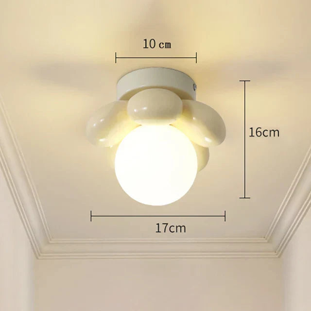 Thalora - Skandinavisk blommig taklampa i glas 0