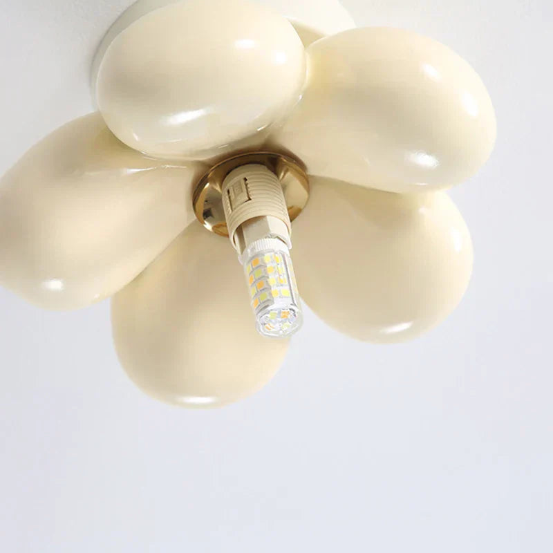 Thalora - Skandinavisk blommig taklampa i glas 6