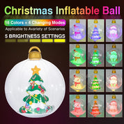 Uppblåsbar utomhusjulboll med ljus (LED) 3