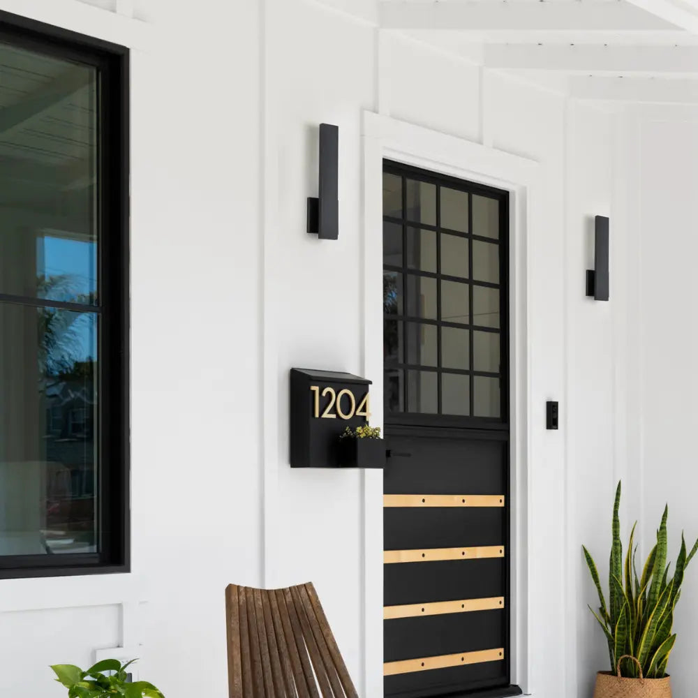 Väderbeständig Utomhusvägglampa med Modern Design – Hållbar och Energieffektiv LED-Belysning, 30 cm Hög 5