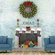 VelvetMonogram | Personlig sammetsjulstrumpa för juldekorationer 5