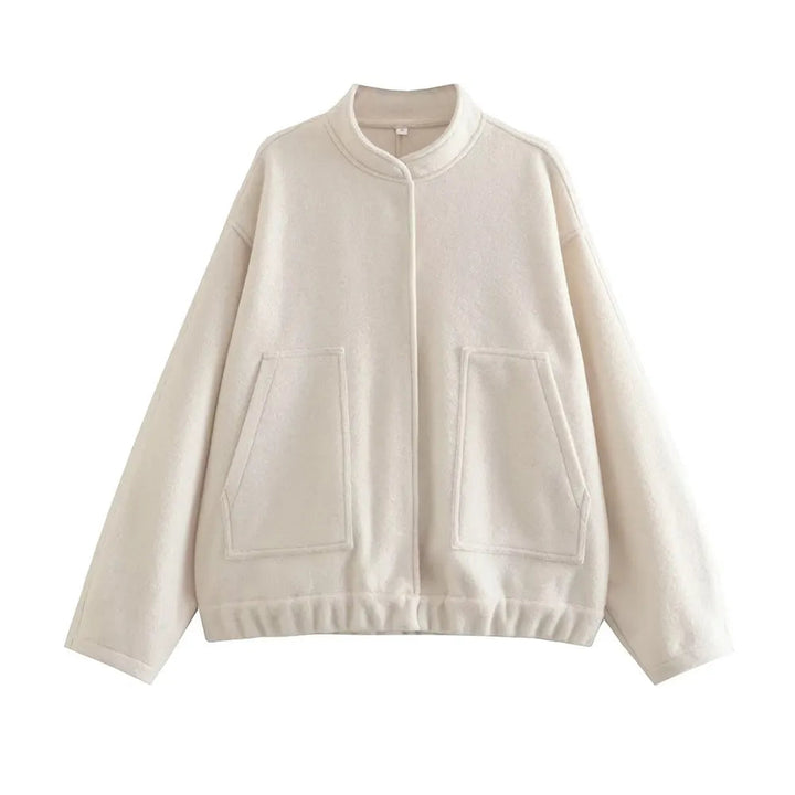 Vintage Style Bomber Jacket for Women Casual Lightweight Outerwear 0