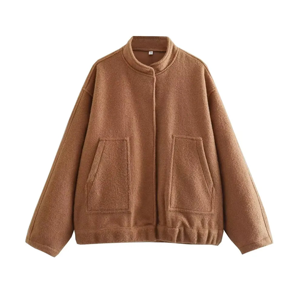 Vintage Style Bomber Jacket for Women Casual Lightweight Outerwear 6