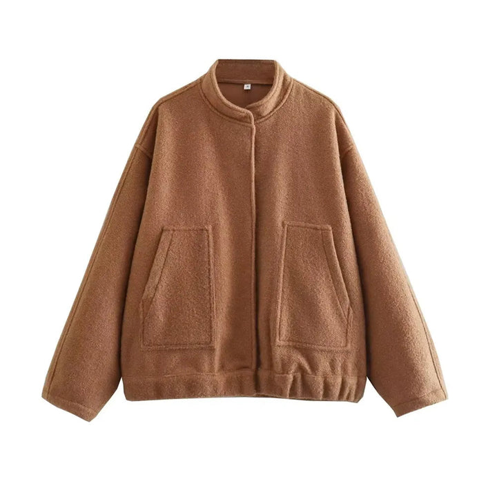 Vintage Style Bomber Jacket for Women Casual Lightweight Outerwear 6