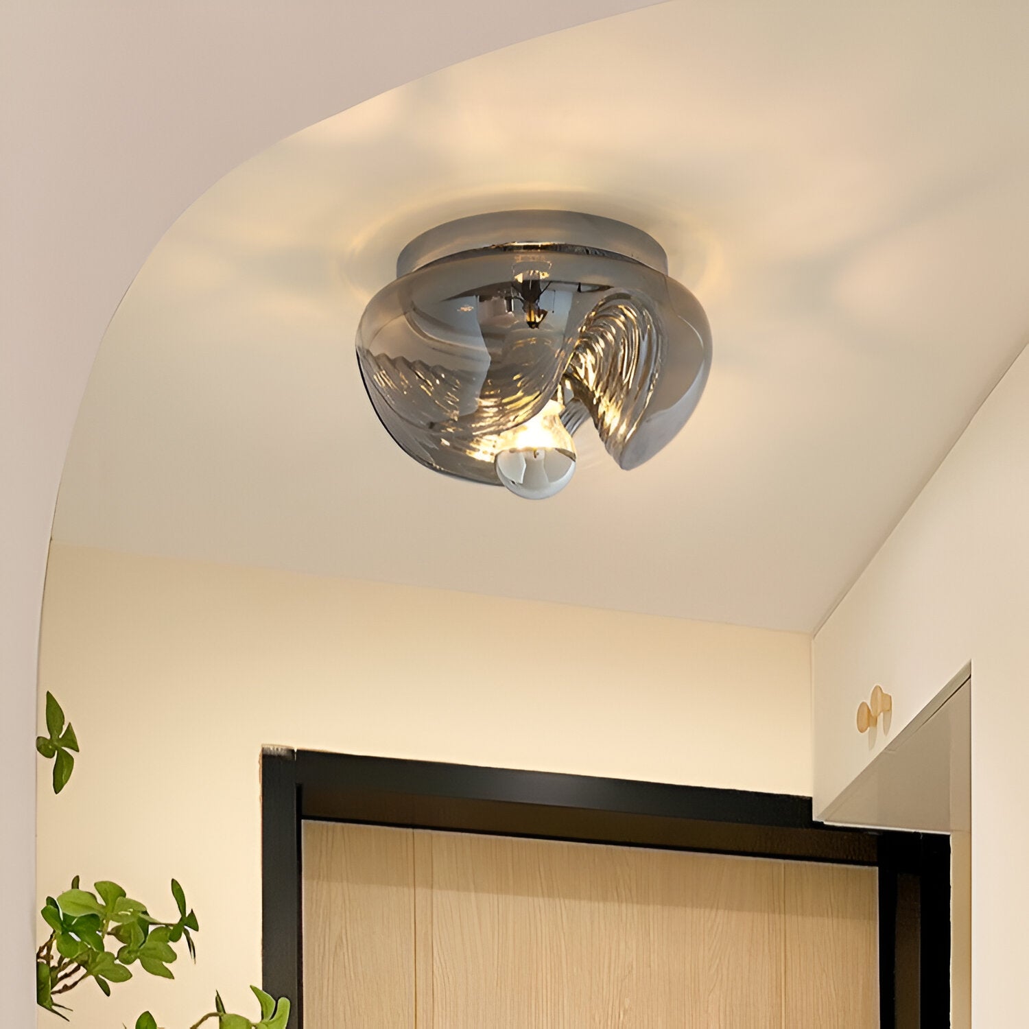 Vireon - Fransk vintage medeltida Bauhaus taklampa 5