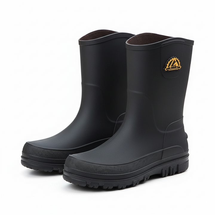 Waterproof Rain Boots for Men with Arch Support, Durable Slip-Resistant Mid-Calf Gumboots for Outdoor Adventures 2