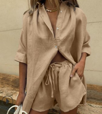 Lightweight Women's Shorts and Top Set for Summer Style
