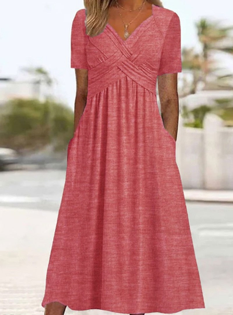 Elegant Midi Dress for Women - Timeless Style and Comfort