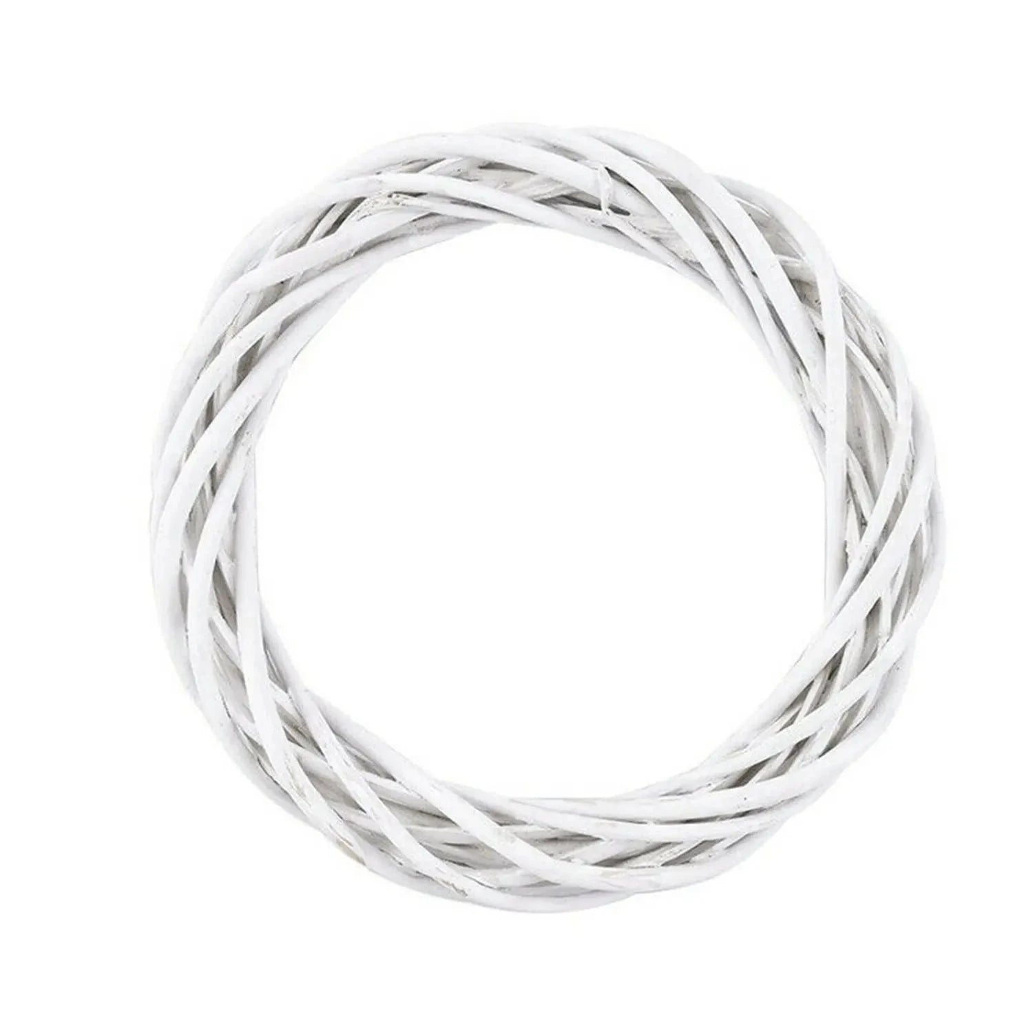 White Wonder | Handgjord rottingkrans för juldörrdekoration 0