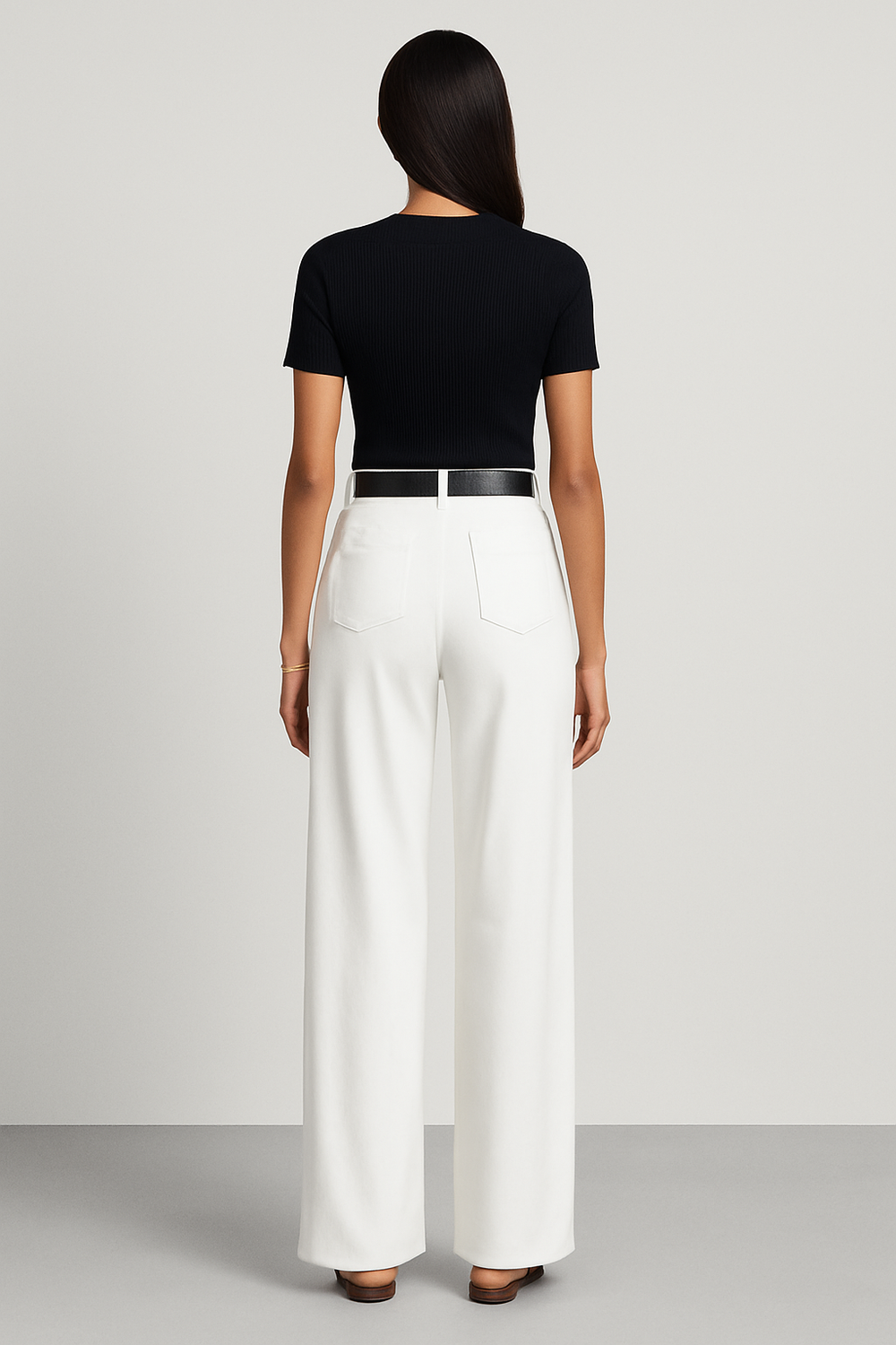 Wide Leg Trousers for Women | High-Rise Black Wide Leg Pants | Elegant Tailored Design 1