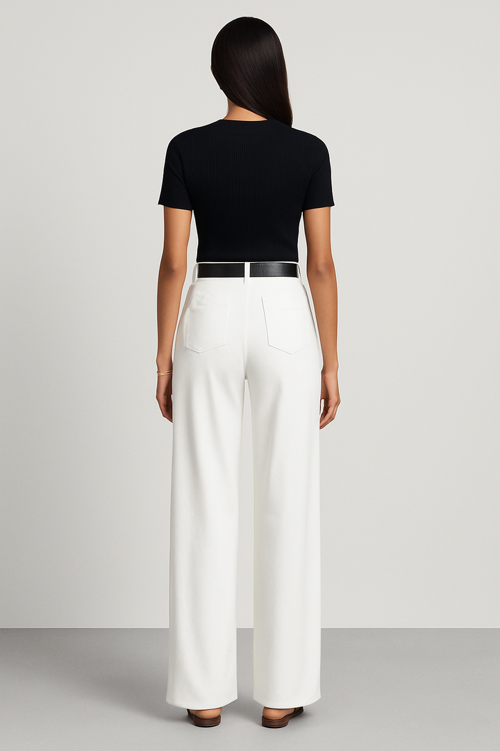 Wide Leg Trousers for Women | High-Rise Black Wide Leg Pants | Elegant Tailored Design 1