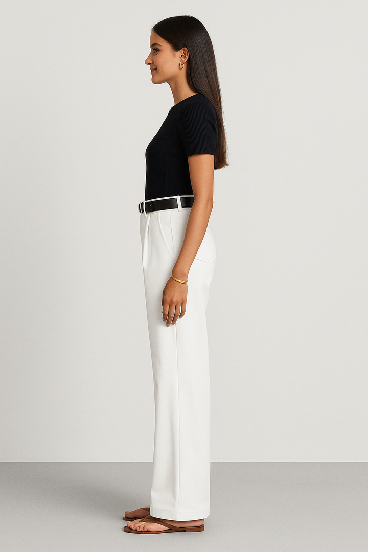Wide Leg Trousers for Women | High-Rise Black Wide Leg Pants | Elegant Tailored Design 2
