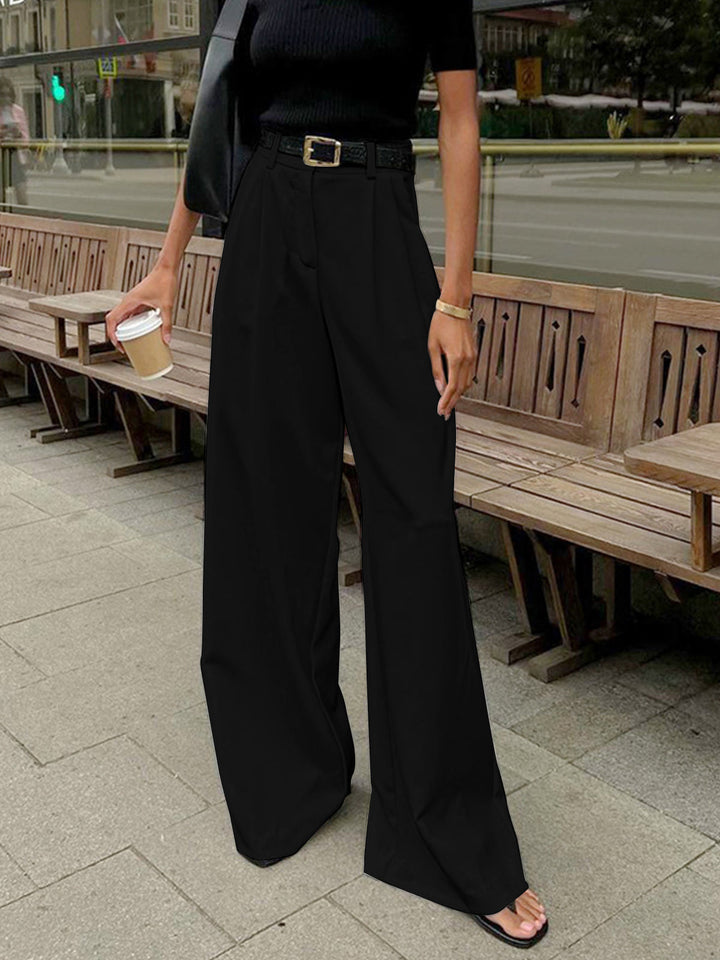 Wide Leg Trousers for Women | High-Rise Black Wide Leg Pants | Elegant Tailored Design 3