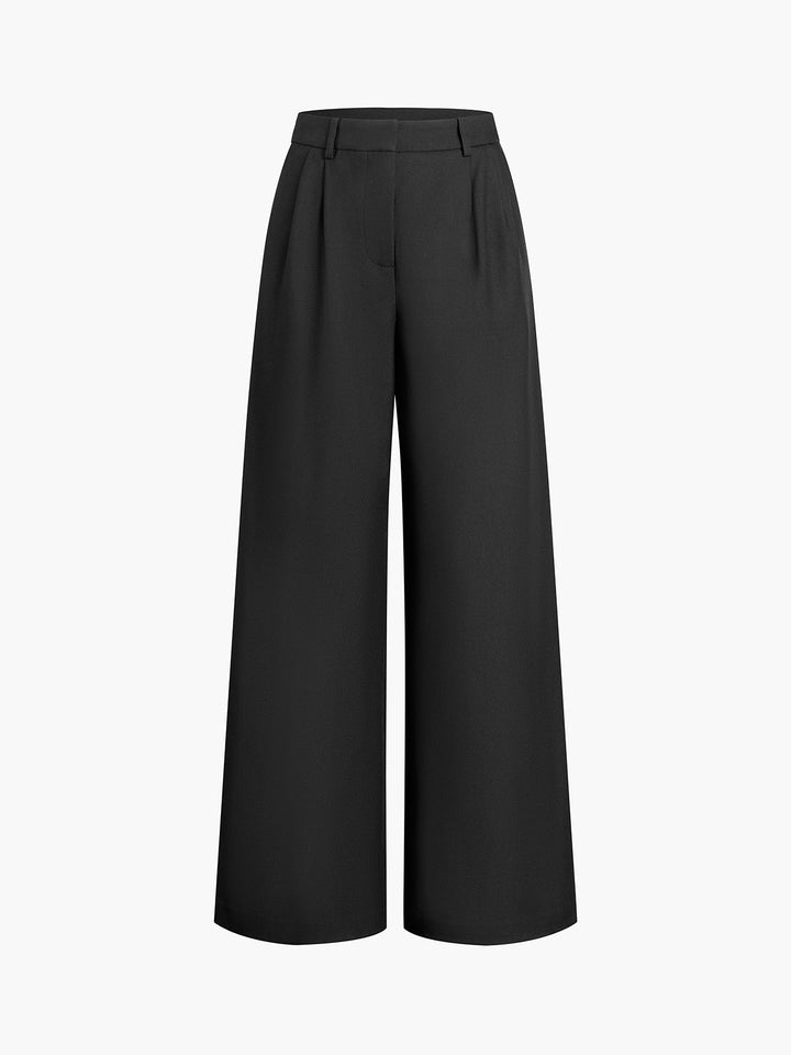 Wide Leg Trousers for Women | High-Rise Black Wide Leg Pants | Elegant Tailored Design 4