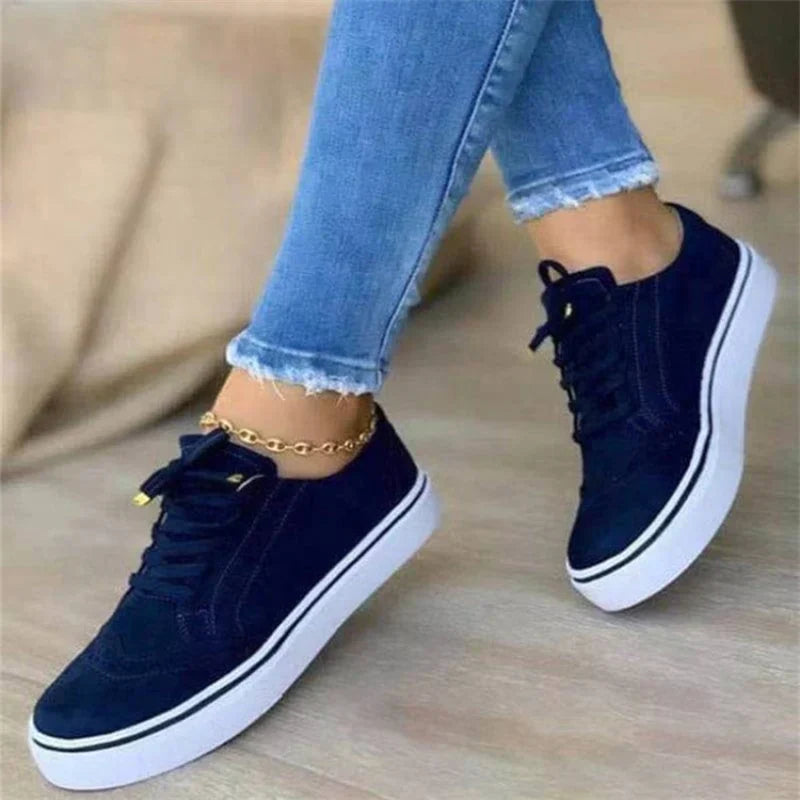 Women's Arch Support Flatform Sneakers with Brogue Detail for Casual Style 4