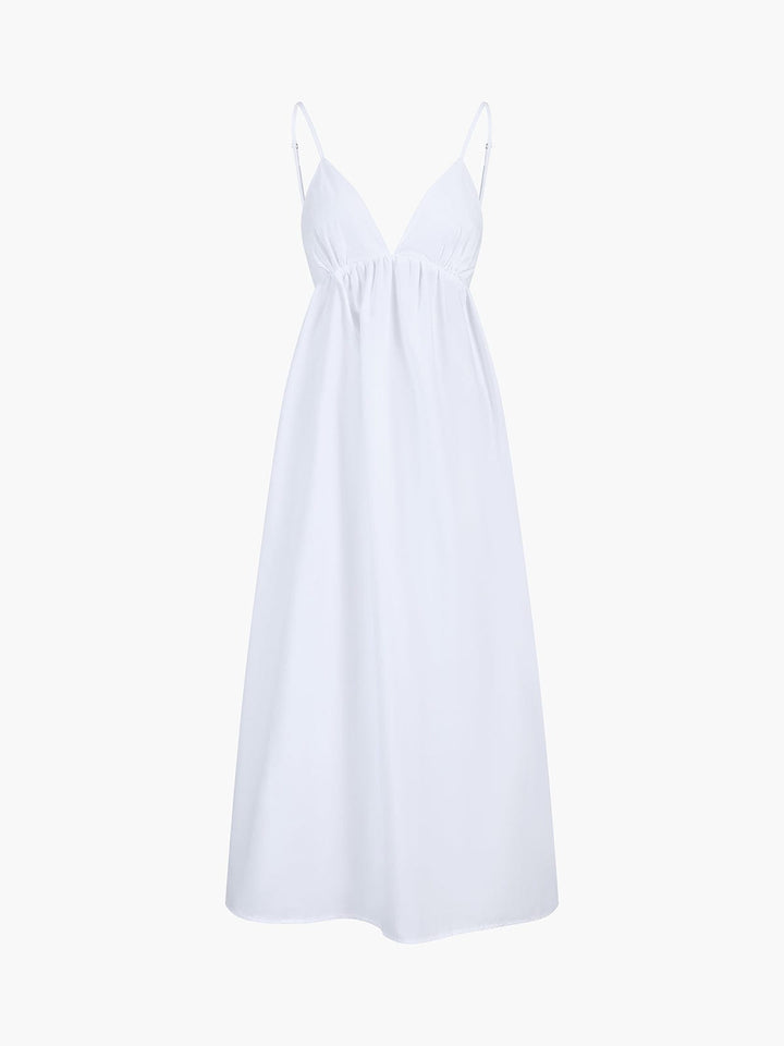 Women's Backless Maxi Dress - Lightweight Summer A-Line Sundress for Effortless Elegance 4