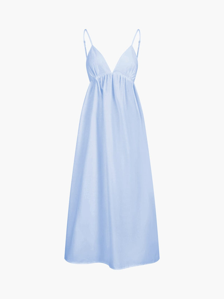 Women's Backless Maxi Dress - Lightweight Summer A-Line Sundress for Effortless Elegance 9