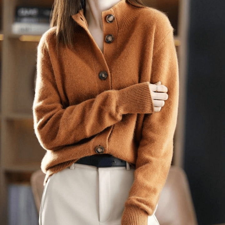 Women's Black Cardigan - Relaxed Fit Layering Sweater with Button Placket for Stylish Comfort 3