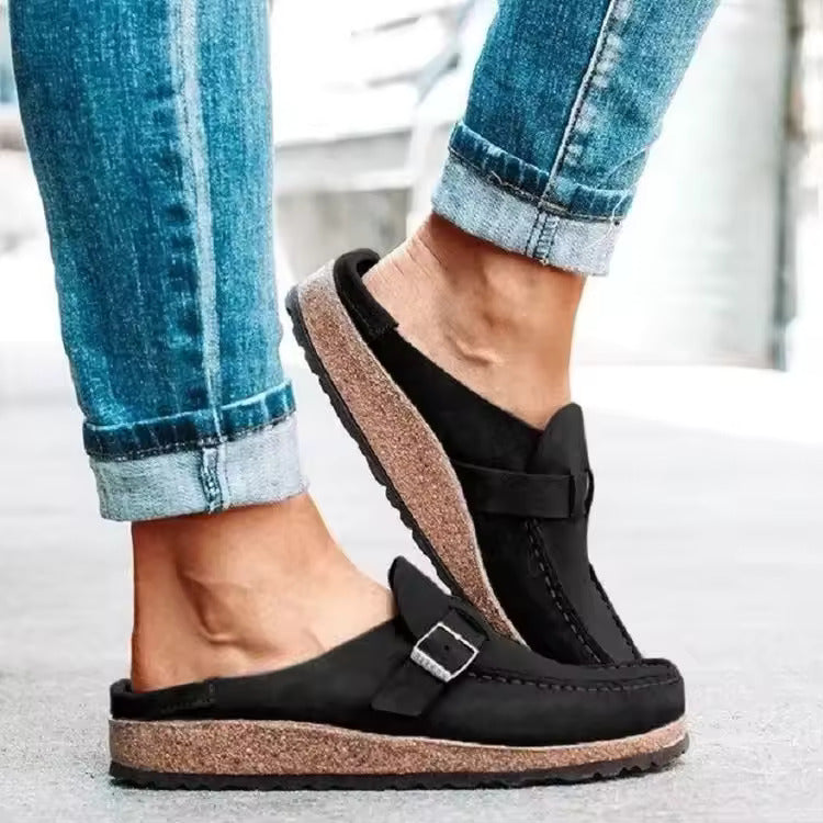 Women's Black Loafers with Orthopedic Arch Support and Cushioned Comfort for All-Day Wear 1