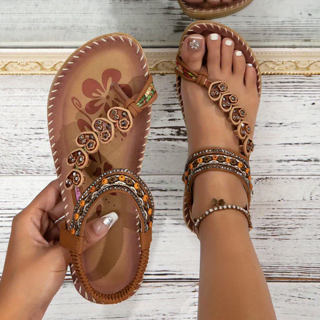 Women's Bohemian Beach Sandals - Stylish, Comfortable Summer Footwear for Effortless Style 0