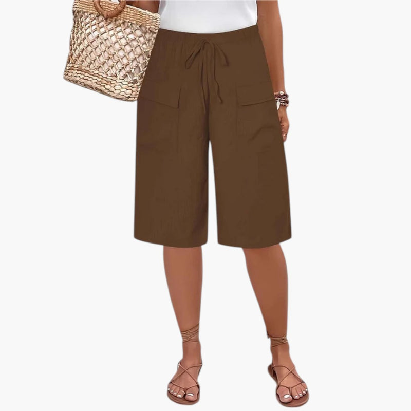 Women's Casual Drawstring Waist Shorts with Pockets for Everyday Wear - Comfortable Summer Fashion 2