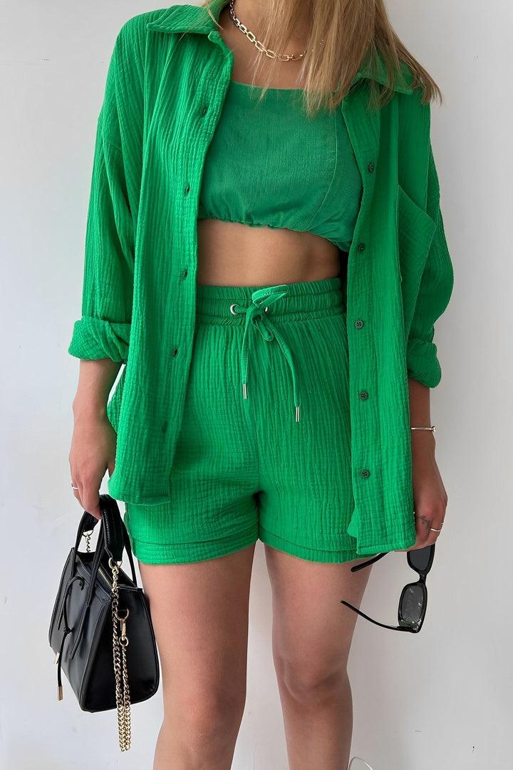 Women’s Casual Matching Set - Elegant Top and Shorts Outfit for Summer 4