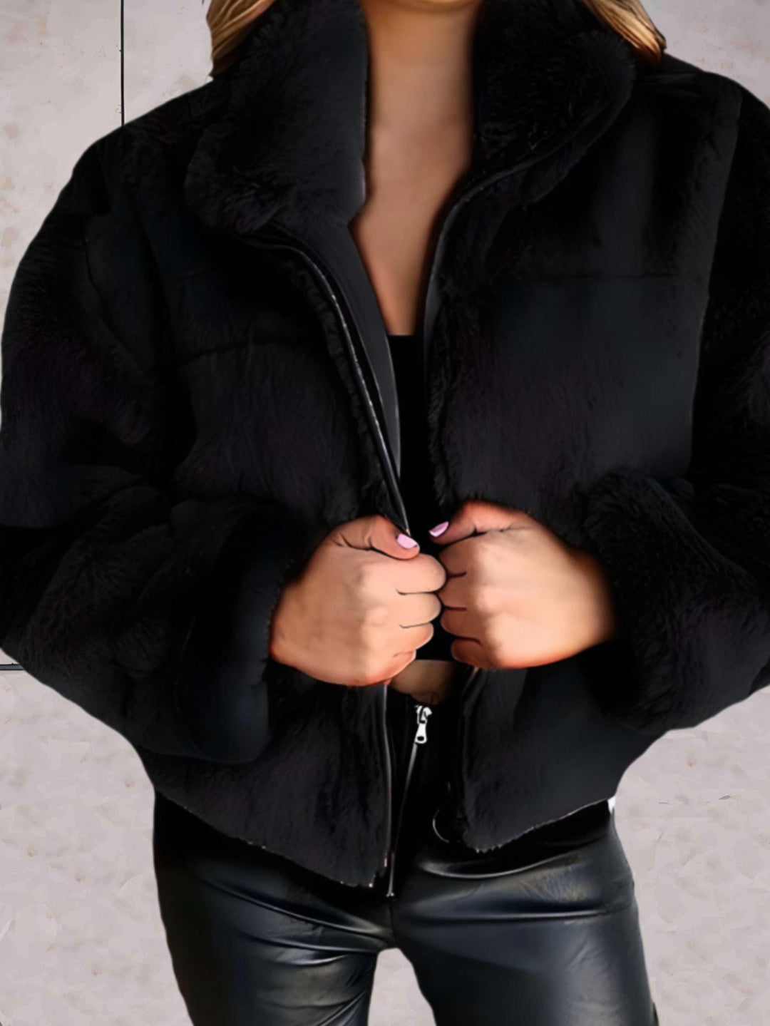 Women's Cozy Zip Jacket - Stylish Warm Casual Outerwear for Cooler Days 1