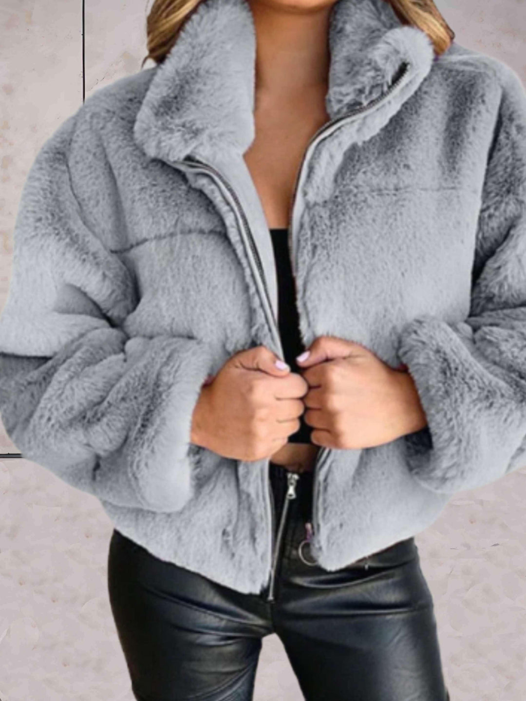 Women's Cozy Zip Jacket - Stylish Warm Casual Outerwear for Cooler Days 3