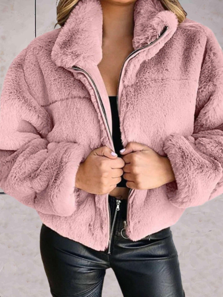 Women's Cozy Zip Jacket - Stylish Warm Casual Outerwear for Cooler Days 4