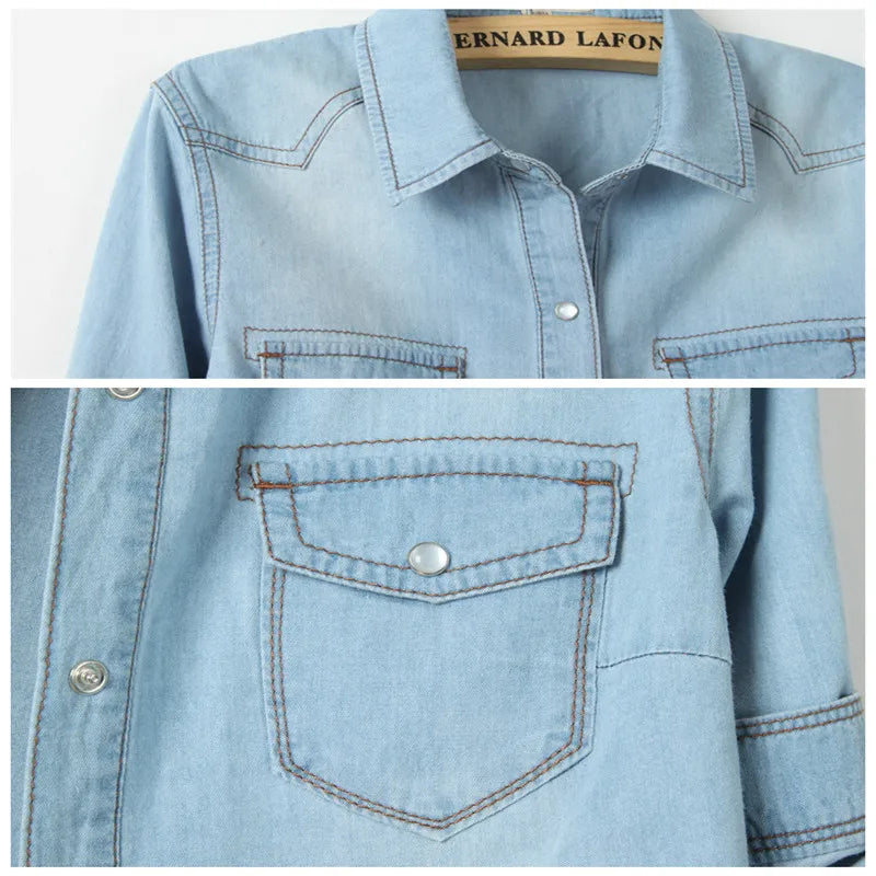 Women's Denim Crop Top - Trendy Casual Style for Effortless Looks 5