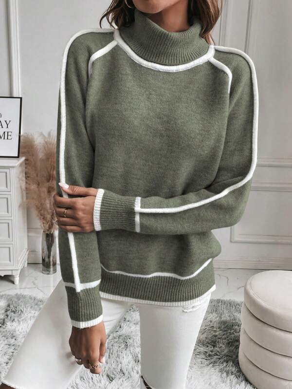 Women's Elegant Warm Lined Sweater - Cozy Fall Winter Knitwear for Stylish Comfort 2