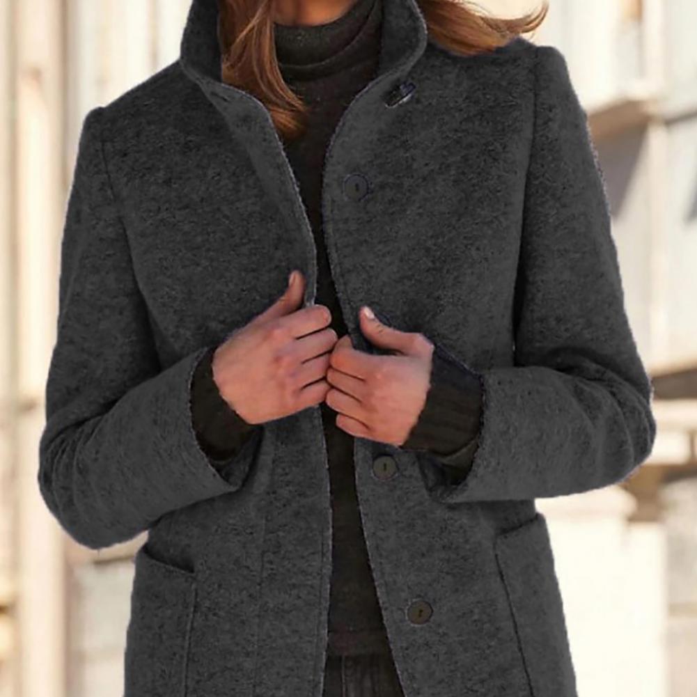 Women's Elegant Wool Coat Stylish Long Outerwear for Fall and Winter 3