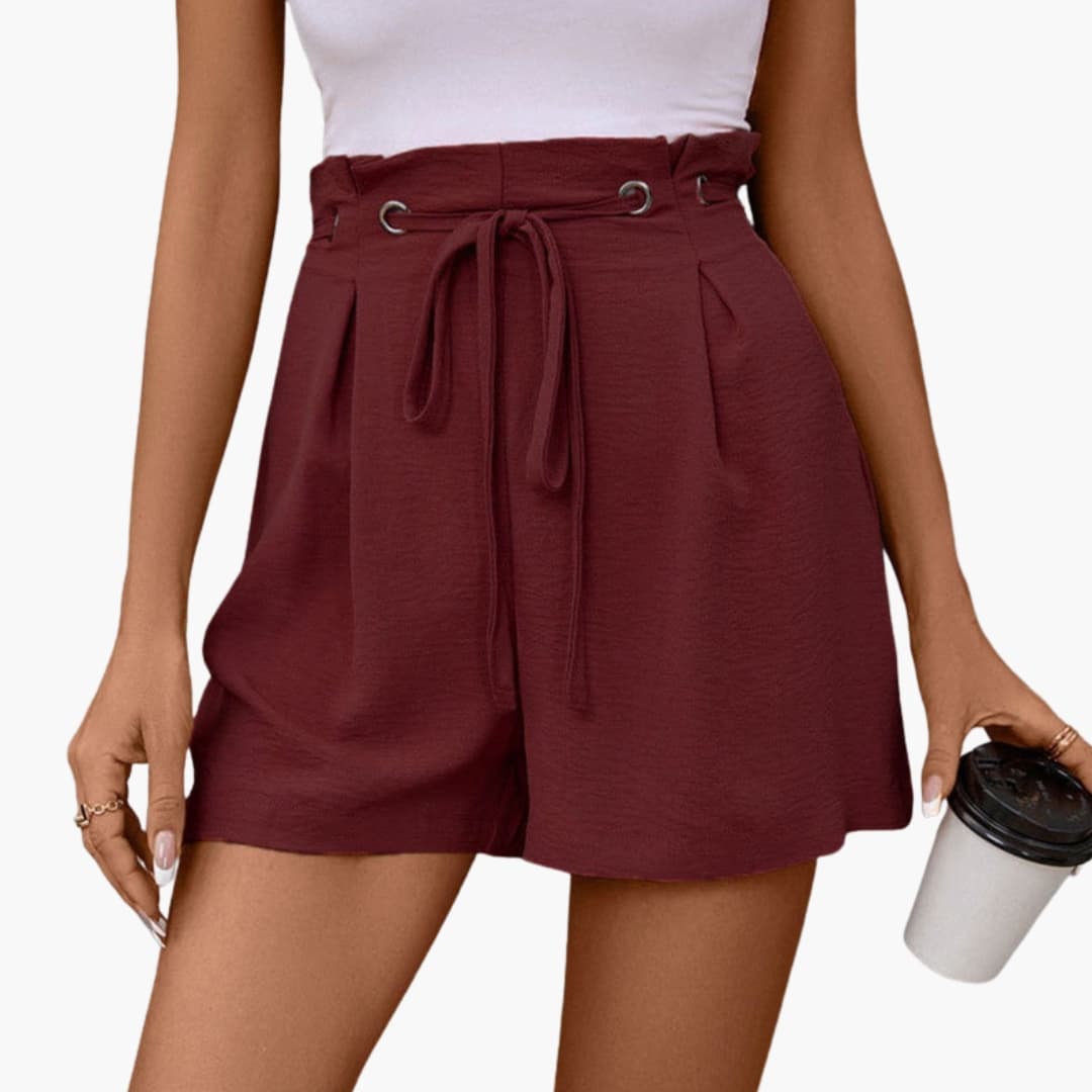 Women's High-Waisted Pleated Shorts - Chic Summer Essential for Casual and Dressy Outings 2