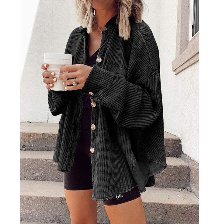 Women's Jacket - Elegant Corduroy Design for Versatile Everyday Style 1
