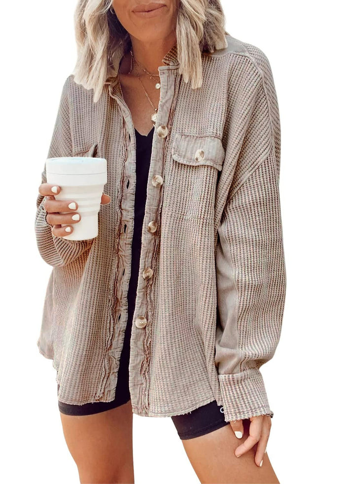 Women's Jacket - Elegant Corduroy Design for Versatile Everyday Style 2