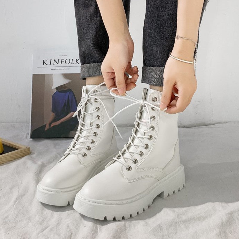 Women's Lace-Up Boots with Arch Support - Stylish High Ankle Footwear for Casual and Dressy Looks 4