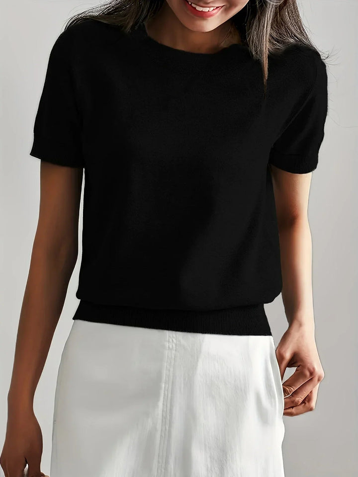 Women's Lightweight Short Sleeve Sweater - Casual Spring Summer Style for Effortless Comfort and Versatile Outfits 4