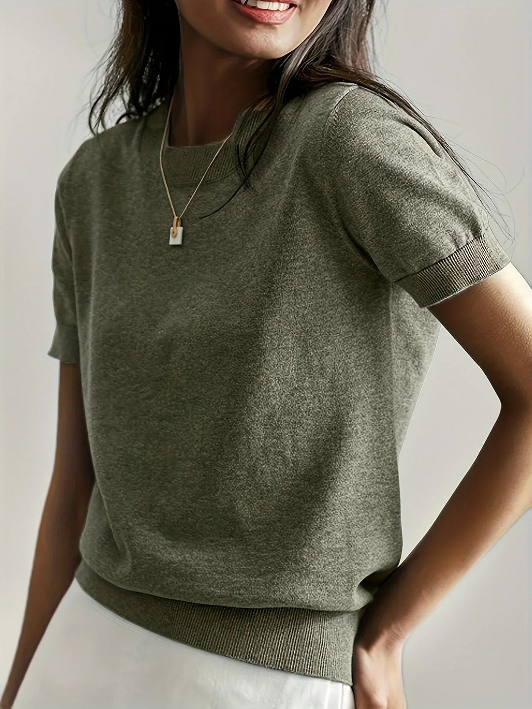 Women's Lightweight Short Sleeve Sweater - Casual Spring Summer Style for Effortless Comfort and Versatile Outfits 6