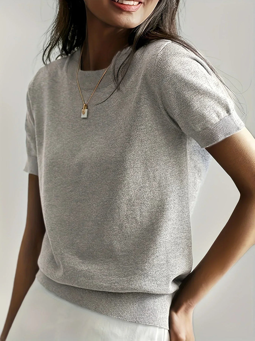 Women's Lightweight Short Sleeve Sweater - Casual Spring Summer Style for Effortless Comfort and Versatile Outfits 9