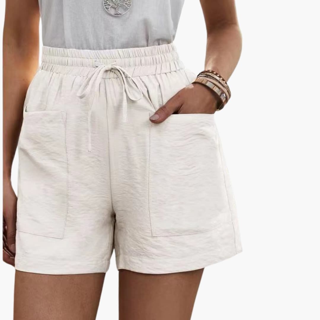 Women's Lightweight Wide-Leg Shorts with Side Pockets for Summer Casual Style 0