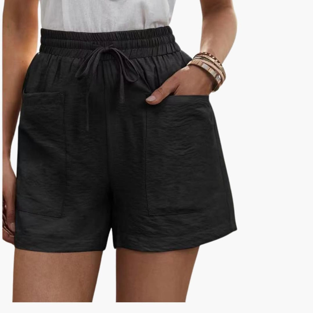 Women's Lightweight Wide-Leg Shorts with Side Pockets for Summer Casual Style 1