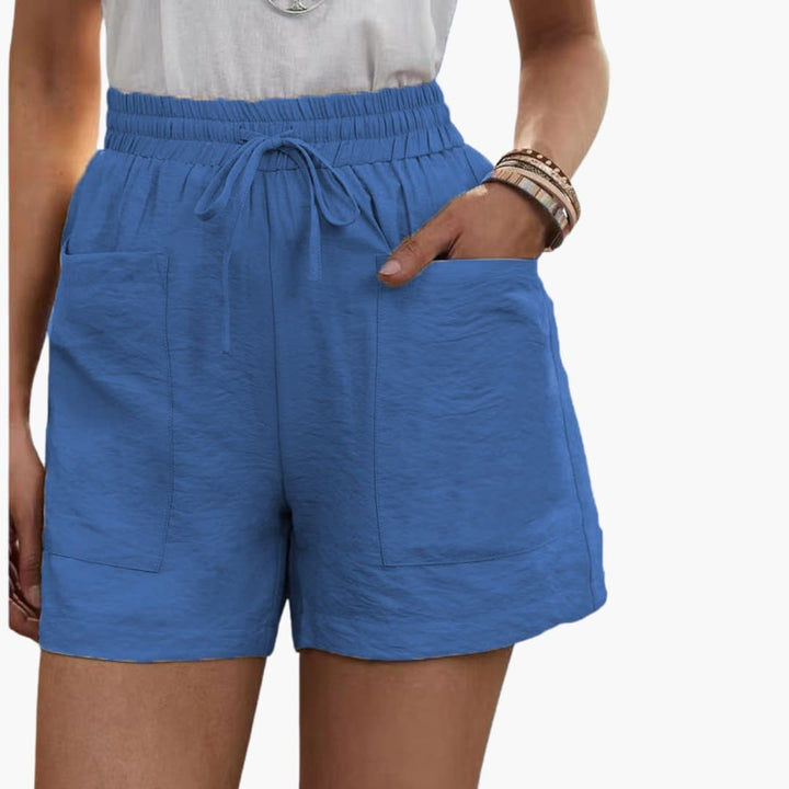 Women's Lightweight Wide-Leg Shorts with Side Pockets for Summer Casual Style 2
