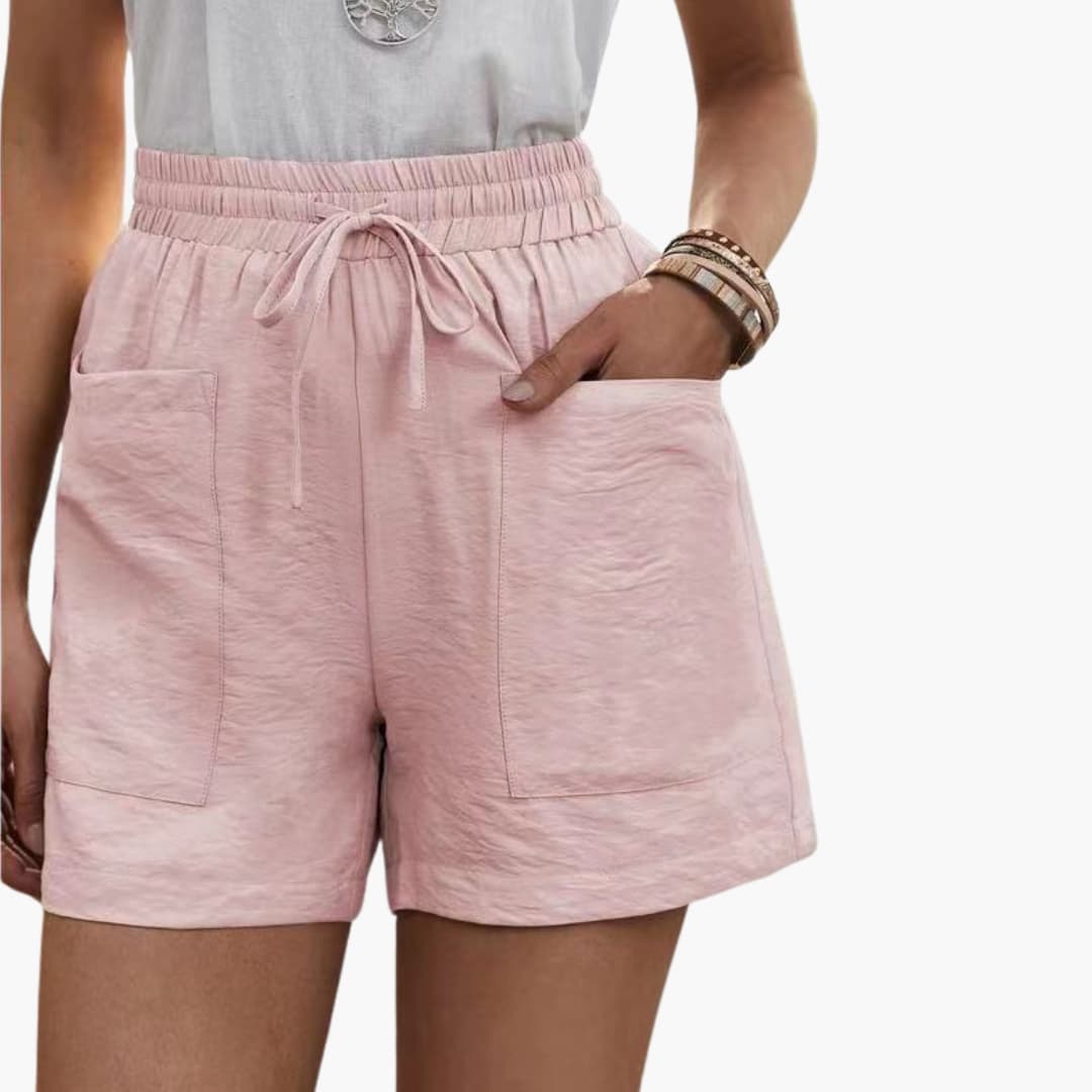 Women's Lightweight Wide-Leg Shorts with Side Pockets for Summer Casual Style 3