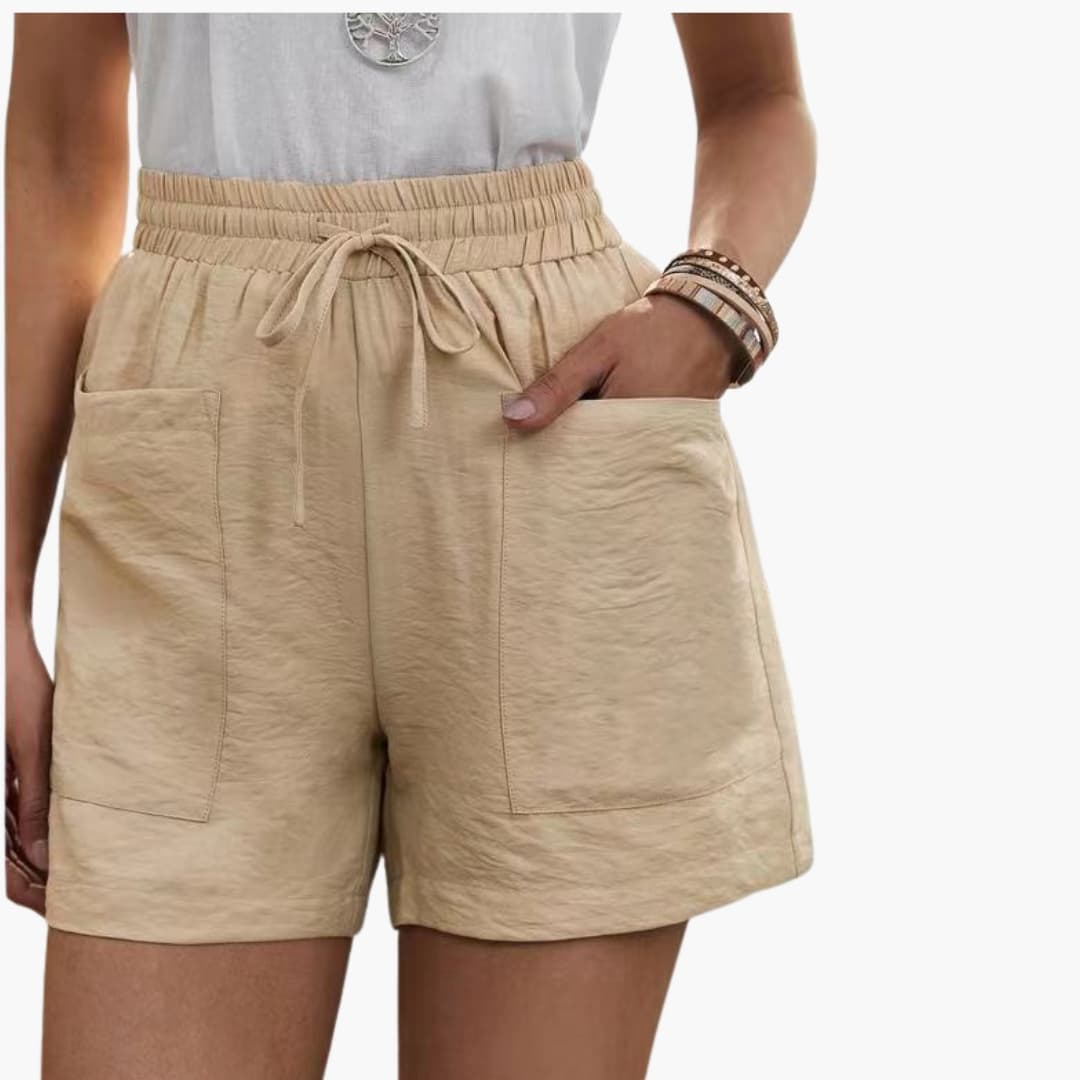 Women's Lightweight Wide-Leg Shorts with Side Pockets for Summer Casual Style 4