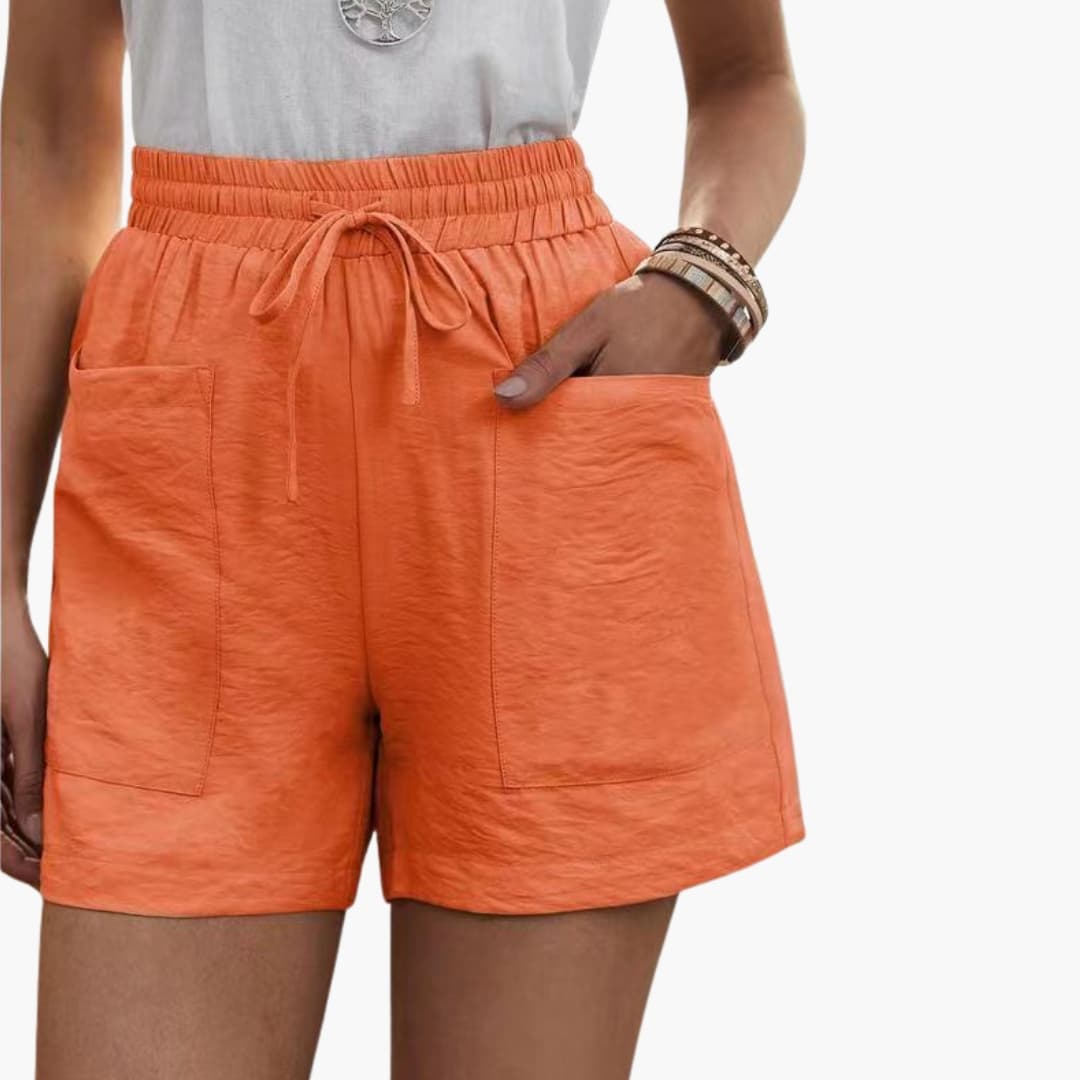 Women's Lightweight Wide-Leg Shorts with Side Pockets for Summer Casual Style 5