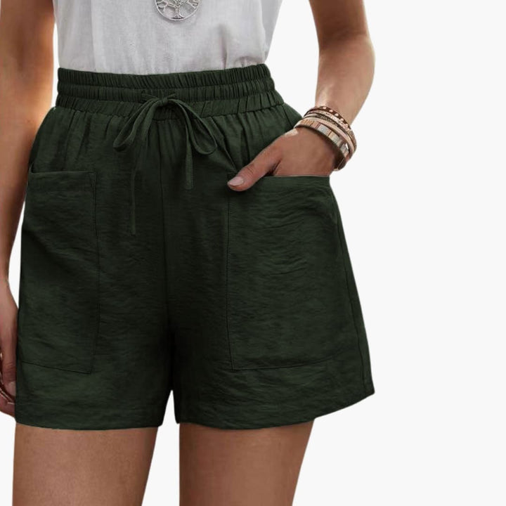 Women's Lightweight Wide-Leg Shorts with Side Pockets for Summer Casual Style 6
