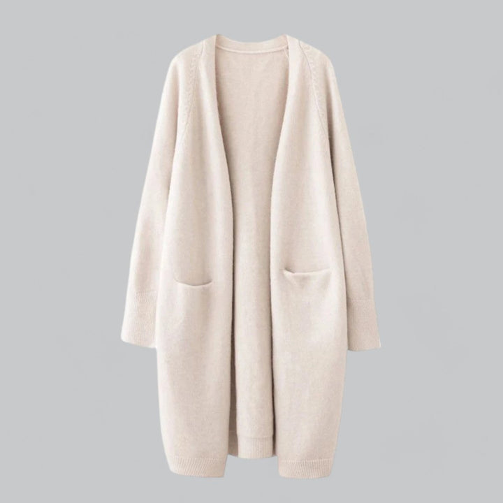 Women's Long Oversized Cardigan - Cozy Open Front Layering Sweater for Casual Style 0