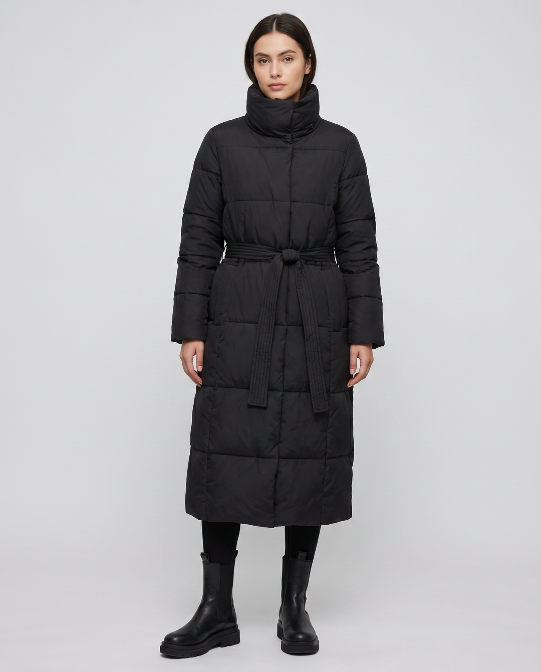 Women's Long Winter Puffer Jacket Warm Coat with Oversized Collar 2