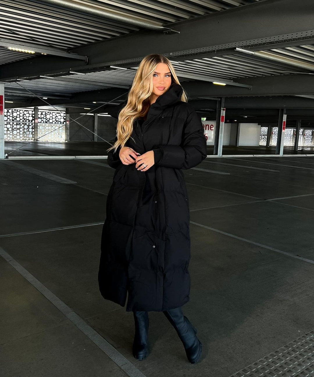Women's Long Winter Puffer Jacket Warm Coat with Oversized Collar 5