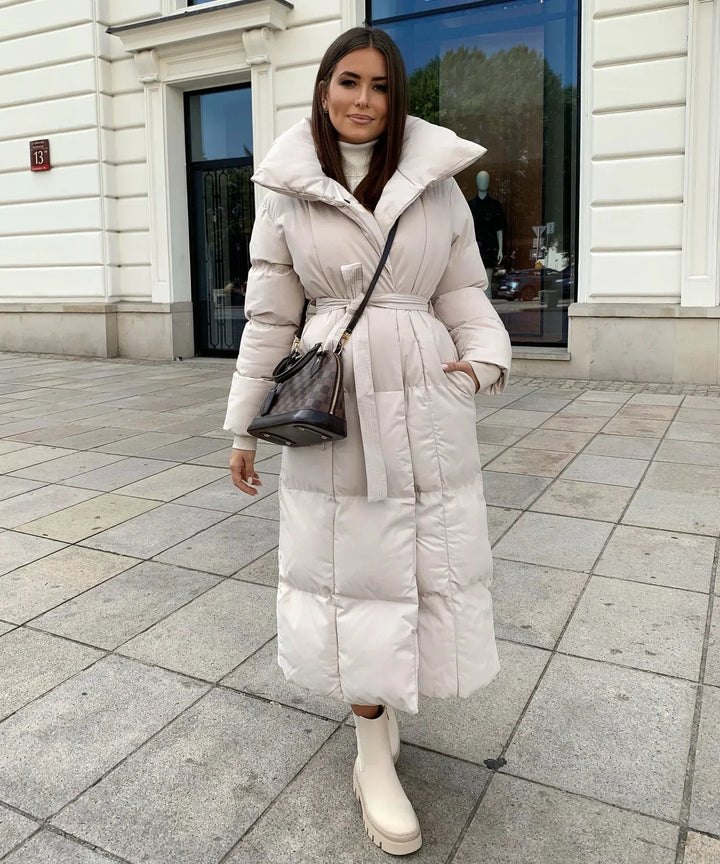 Women's Long Winter Puffer Jacket Warm Coat with Oversized Collar 6